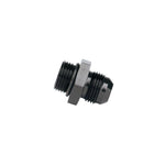 Aeromotive 15607 black anodized ORB-08 to AN-08 male flare adapter fitting for fuel system plumbing
