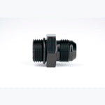 Aeromotive 15608 adapter fitting showing ORB-10 and AN-10 male flare threaded ends