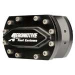 Aeromotive spur gear fuel pump with hard-coat anodized body and 3/8 inch hex drive shaft.