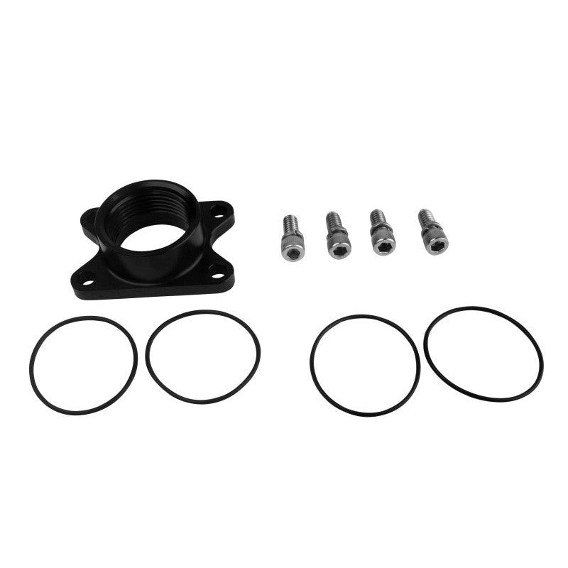 Aeromotive 11752 precision-machined spur gear fuel pump adapter with AN-16 port