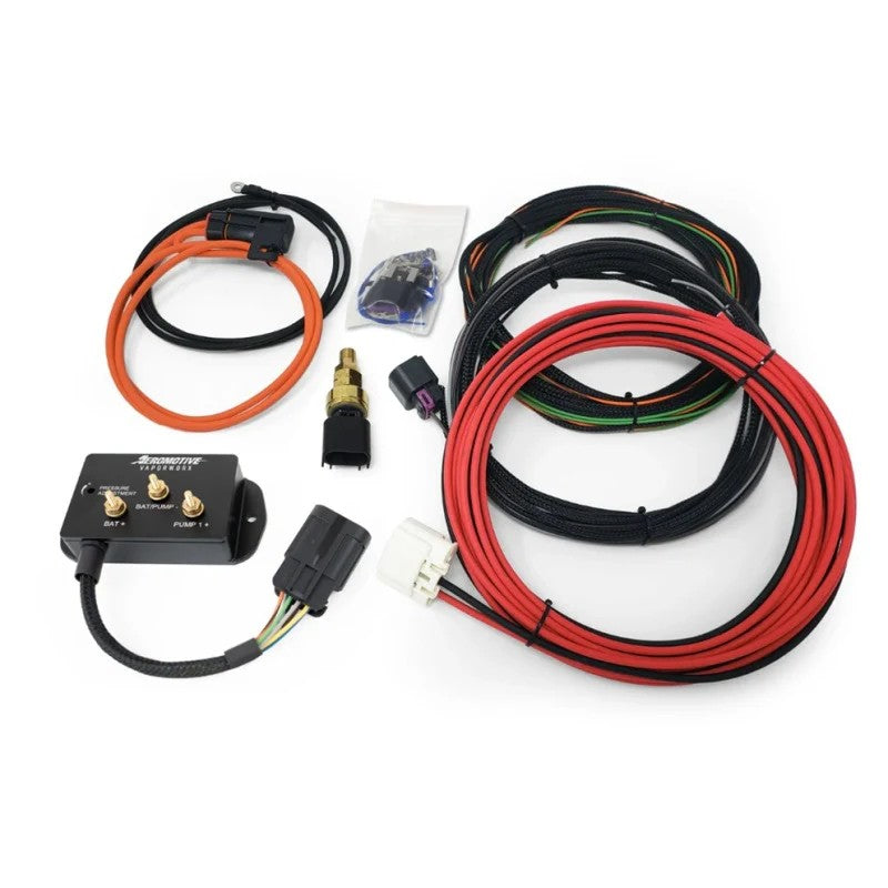 Aeromotive VaporWorx ReturnX triple pump PWM controller module with integrated heatsink and wiring connectors.