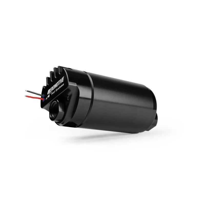 Aeromotive 11192 Brushless Spur 5.0 round in-line fuel pump with integrated variable speed controller.