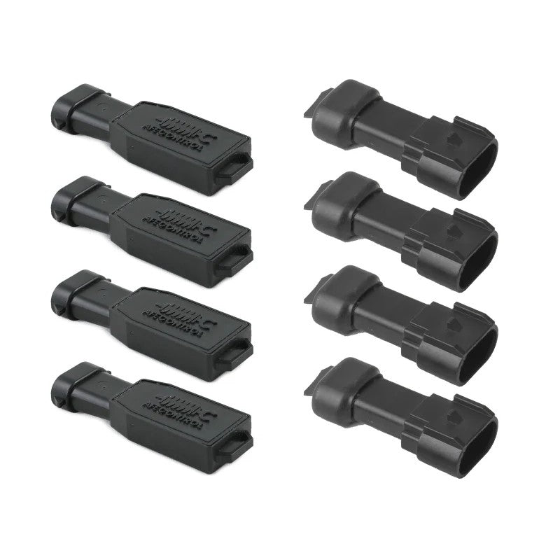 aFe CONTROL electronic shock delete and ride height simulator modules with GM-style Metri-Pack connectors