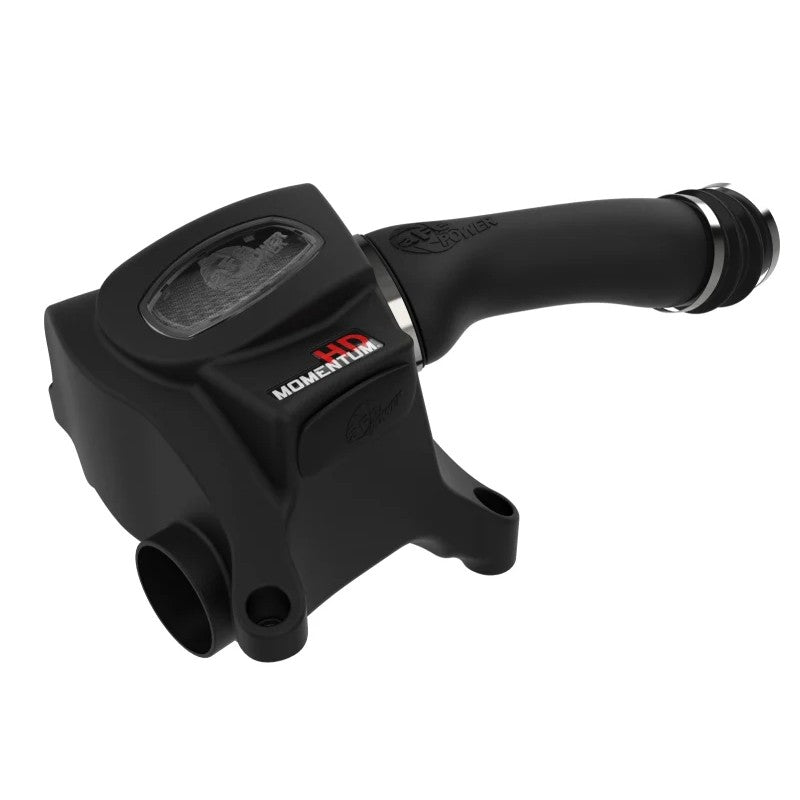 aFe Power Momentum HD intake system with black XLPE housing, clear sight window, and Pro DRY S filter for J200 Land Cruiser.