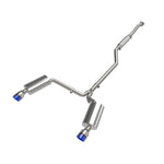 aFe Takeda 304 stainless steel cat-back exhaust system with dual 4.5 inch blue flame tips for 2009-2014 Acura TSX