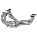 aFe Twisted Steel 304 stainless steel long tube header with high-flow catalytic converter and 1-5/8 inch tubing
