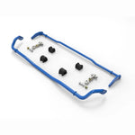 aFe CONTROL blue front and rear adjustable sway bars with adjustable end links and polyurethane bushings.