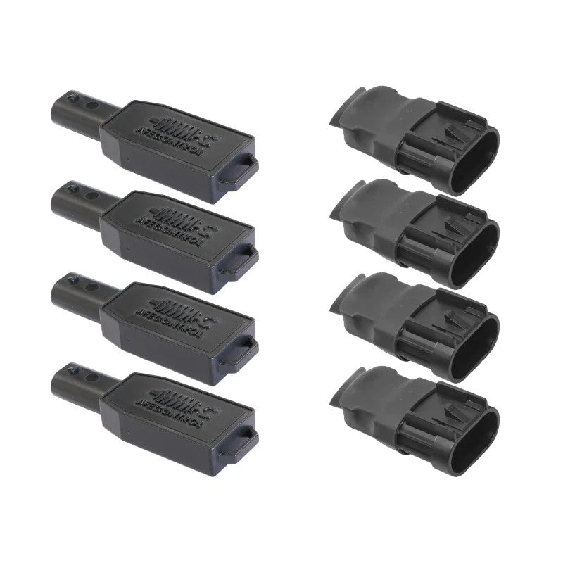 aFe CONTROL electronic shock delete and ride height simulator modules with factory-style connectors.