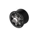 aFe POWER black hard-anodized 2.65-inch billet aluminum supercharger pulley and stainless steel hub kit