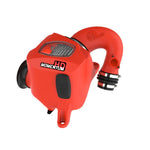 aFe Power Momentum HD cold air intake system in red XLPE housing with Pro DRY S filter for Toyota Hilux