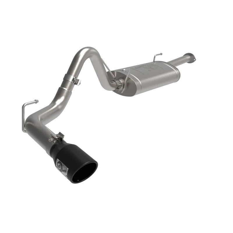 aFe Apollo GT 409 stainless steel cat-back exhaust with 4.5 inch black tip for 2016-2023 Toyota Tacoma.