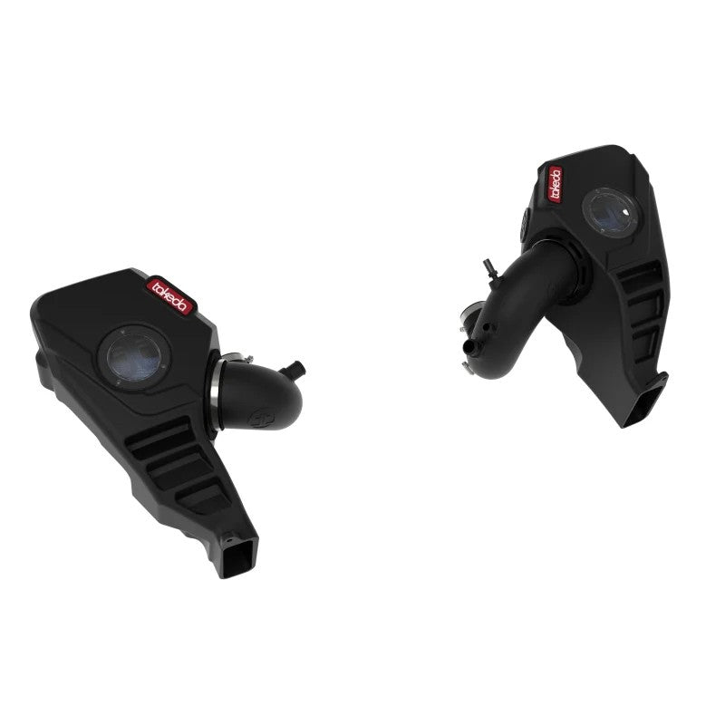 aFe Takeda Momentum Stage-2 intake system with dual XLPE housings and Pro 5R oiled filters for 3.3L twin-turbo engines
