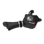 aFe Power Momentum GT cold air intake system with black XLPE housing, clear sight window, and Pro 5R blue filter media.