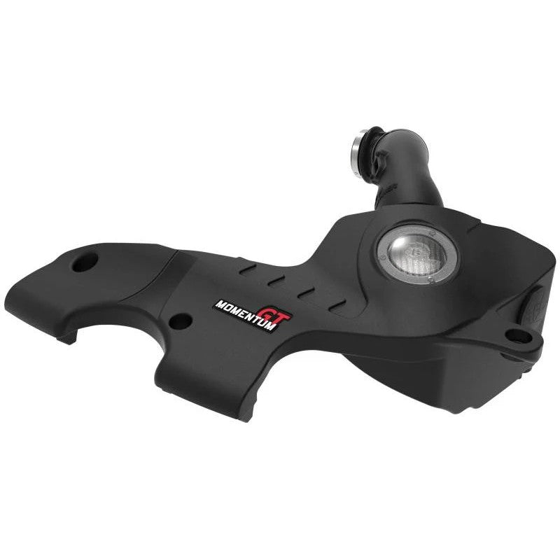 aFe POWER Momentum GT cold air intake with black XLPE sealed housing, clear sight window, and Pro DRY S filter.