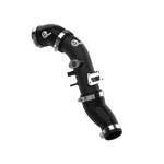 aFe POWER BladeRunner wrinkle black aluminum cold charge pipe with 5-ply silicone couplings and stainless steel clamps