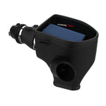 aFe Power Magnum FORCE Stage-2 cold air intake system with black XLPE housing and blue Pro 5R filter for Dodge Challenger.