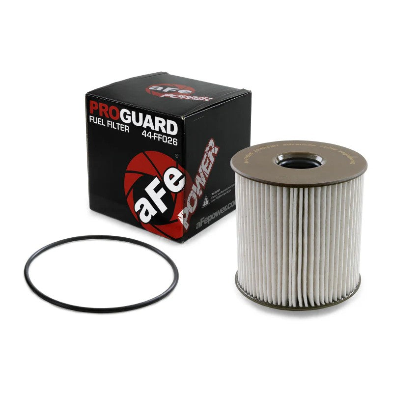 aFe PROGUARD fuel and water separator filter 44-FF026 for 2019-2025 Ram and Jeep diesel engines.