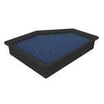 aFe POWER Magnum FLOW Pro 5R performance air filter featuring blue oiled cotton gauze and a durable polyurethane frame