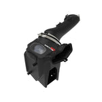 aFe Power Momentum HD cold air intake with black XLPE housing and 10-layer Pro 10R filter for Ford 6.7L Power Stroke.