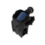 aFe Momentum GT cold air intake for 2020-2026 Ford F-250/F-350 6.7L featuring a blue Pro 5R filter and XLPE housing.