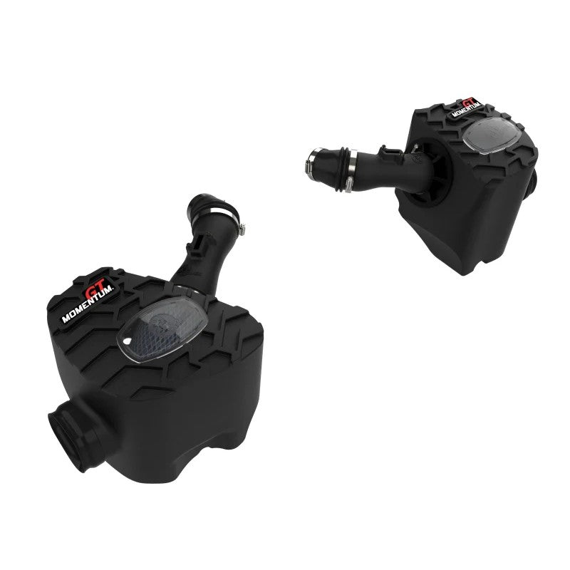 aFe Momentum GT Pro 5R cold air intake system with dual XLPE housings and clear sight windows for 2022-2026 Toyota Tundra.