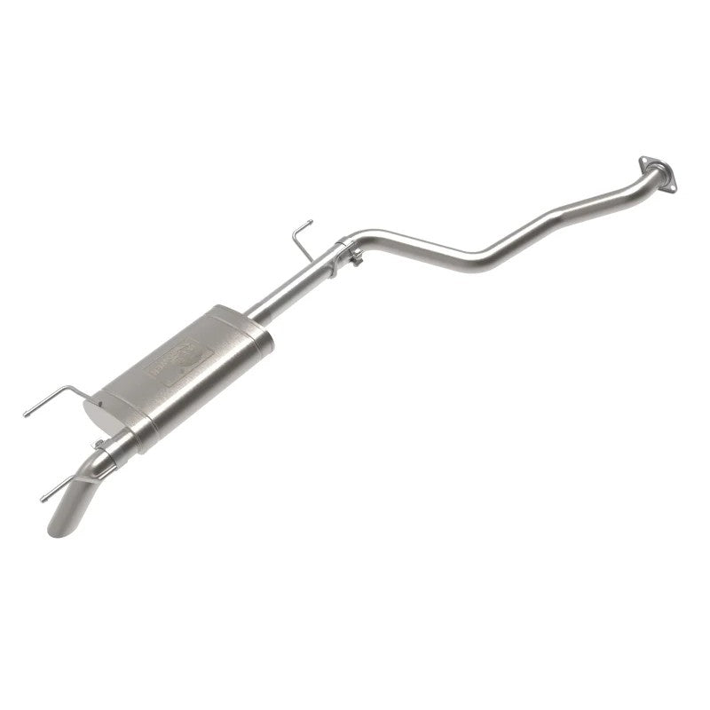 aFe POWER ROCK BASHER 2.5-inch 409 stainless steel cat-back exhaust system with high-flow muffler for Toyota Tacoma.