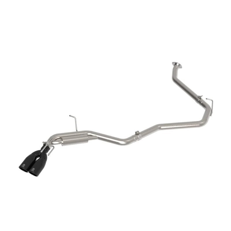 aFe Takeda 304 stainless steel cat-back exhaust with dual black tips and expansion chamber for 2025-2026 Toyota Camry