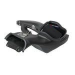 aFe Track Series carbon fiber intake tube and open-element XLPE housing with Black Pro 5R air filter