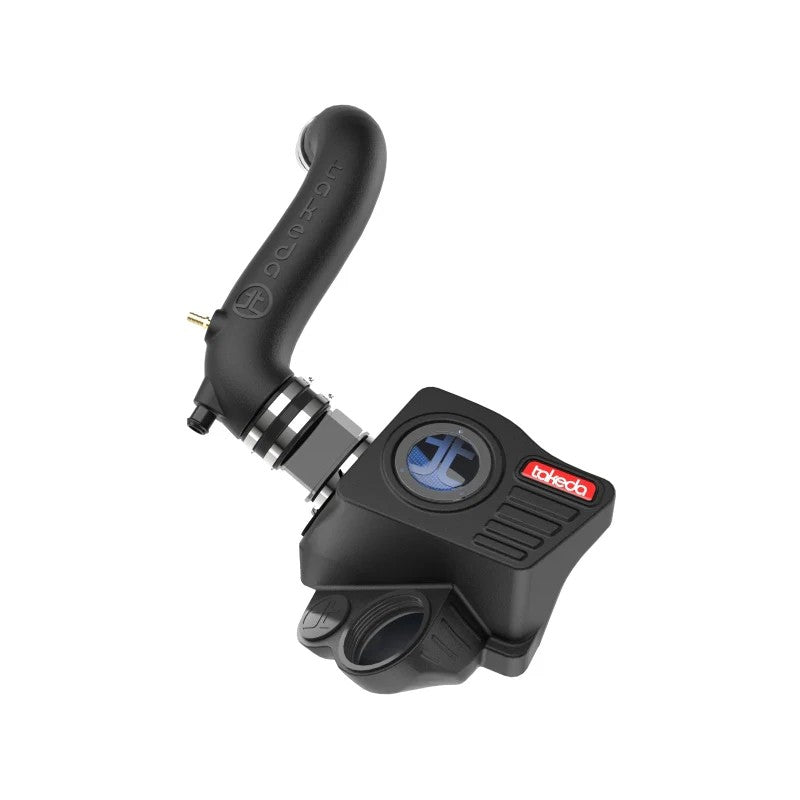 aFe Takeda Momentum Cold Air Intake system featuring black XLPE housing and Pro 5R oiled filter for 2021-2024 Kia K5.