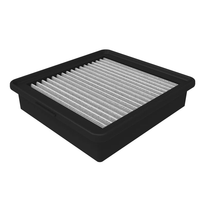 aFe POWER Magnum FLOW Pro DRY S drop-in air filter with blue oil-free synthetic media and a black polyurethane frame.