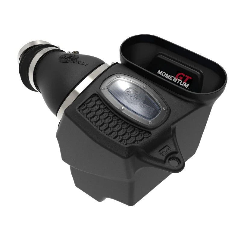 aFe Momentum GT cold air intake system with sealed XLPE housing and 8-inch Pro 5R filter for Jeep Wrangler Rubicon 392