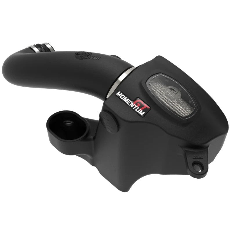 aFe POWER Momentum GT cold air intake with black XLPE housing, clear sight window, and Pro DRY S filter for Jeep 5.7L HEMI