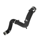 aFe POWER BladeRunner 3 inch wrinkle black aluminum cold charge pipe with 5-ply silicone couplings and stainless clamps.
