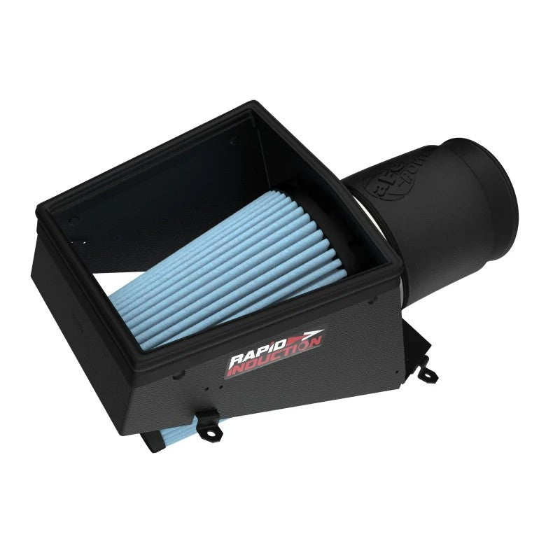 aFe Rapid Induction Cold Air Intake with black steel heat shield and D2 Dura-Dry filter for 2024-2025 Jeep Wrangler JL