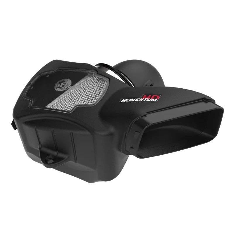 aFe POWER Momentum HD sealed intake system with rotomolded housing and Pro DRY S filter for 6.7L Cummins Ram trucks.