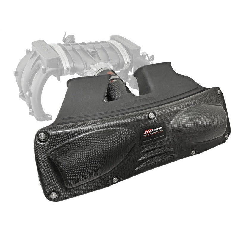 aFe Black Series cold air intake featuring carbon fiber tube and housing cover for 2012-2016 Porsche 911
