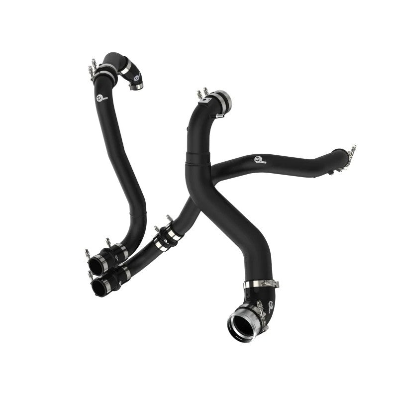 aFe BladeRunner 3-inch black powder-coated aluminum hot and cold side charge pipe kit for 2021-2025 Ford F-150 V6-3.5L