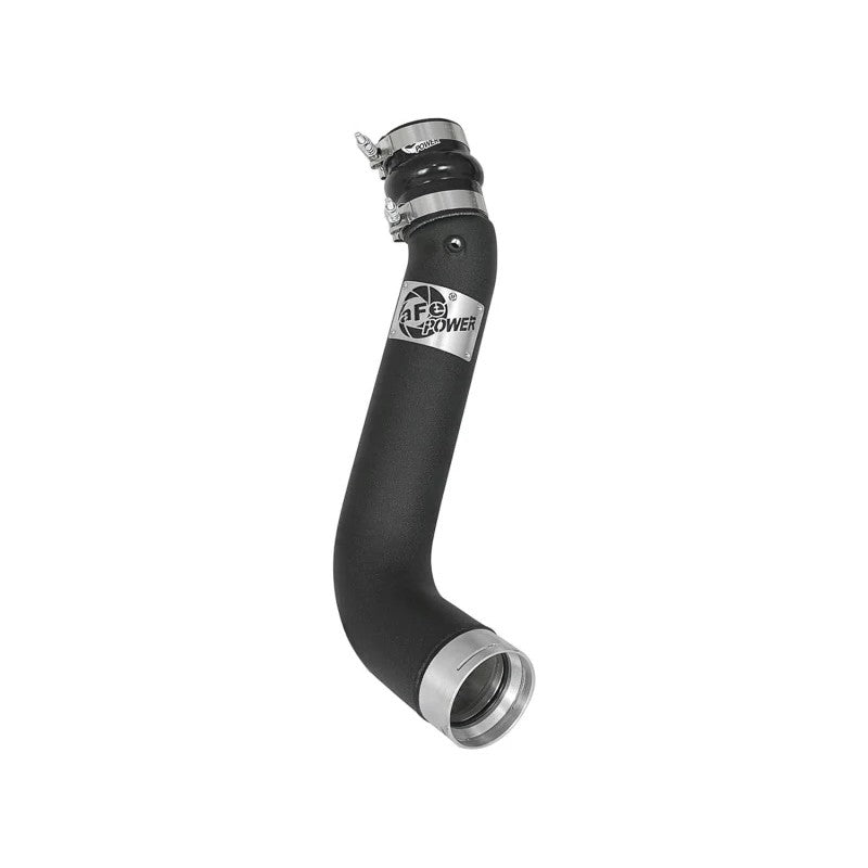 aFe Power BladeRunner wrinkle-black 3.5-inch aluminum cold side intercooler tube with silicone couplings and T-bolt clamps