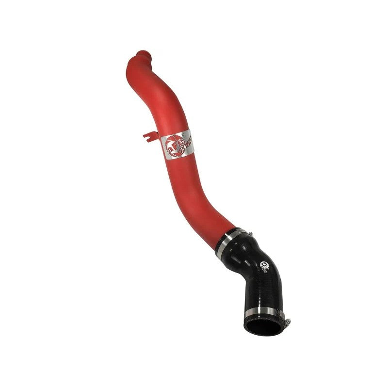 Red aFe BladeRunner 3-inch multi-ply reinforced silicone hot side intercooler tube for 2014-2015 Ram 1500 V6-3.0L