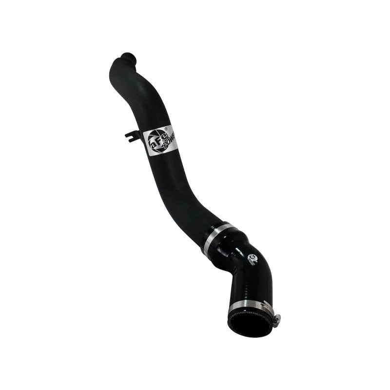 aFe BladeRunner 3-inch black powder-coated hot side intercooler tube with heavy-duty couplings and T-bolt clamps