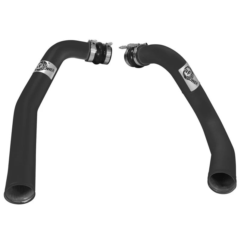 aFe BladeRunner wrinkle black 3-inch aluminum hot and cold side intercooler charge pipes for 7.3L Ford Super Duty