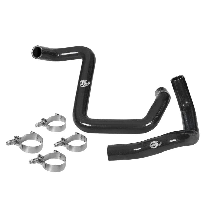 aFe Power BladeRunner black silicone upper and lower radiator hose kit for 2012-2020 Jeep Wrangler V6-3.6L.