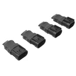 Set of four aFe Control ride height simulator modules featuring GM-style Weatherpack connectors and black thermal epoxy.