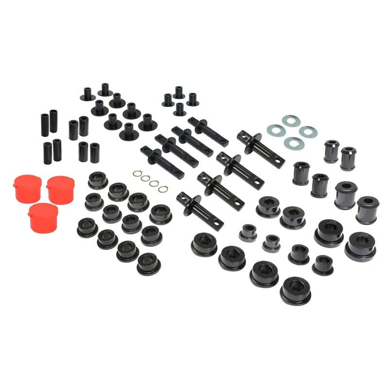 aFe Control PFADT Series black polyurethane bushings and 6061-T6 aluminum sleeves for 2006-2013 Corvette C6 Z06 and ZR1.