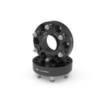 Pair of black anodized aFe CONTROL 1.5 inch hub-centric forged wheel spacers with studs for 2013-2026 Ram 1500.