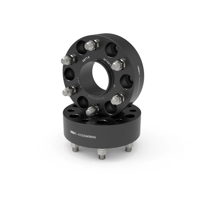 aFe CONTROL Forged Aluminum Hub-Centric Wheel Spacers - 2in Thick - Select Ram 1500 2013-2026 (6x139.7, CB 77.8)