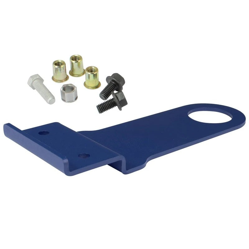 aFe Control Pfadt Series blue powder-coated A36 steel front tow hook for 2005-2013 Chevrolet Corvette C6