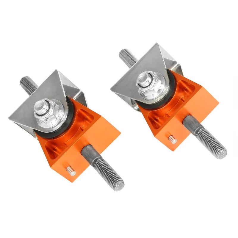 aFe Control PFADT Series orange polyurethane engine mount set with nickel plated brackets for 1997-2013 Corvette