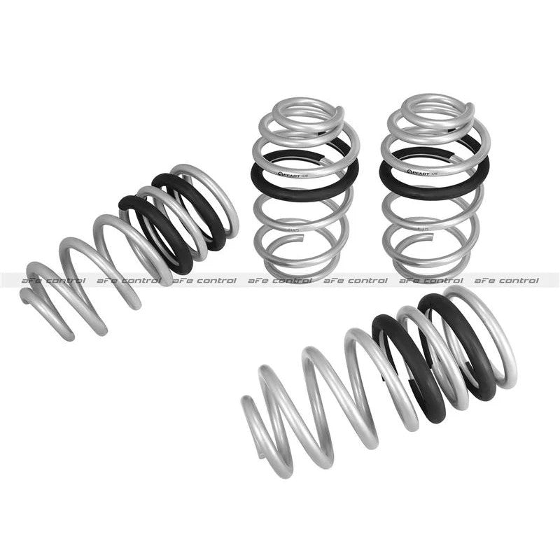 aFe Control PFADT Series gloss silver powder-coated lowering springs for 2010-2015 Chevrolet Camaro