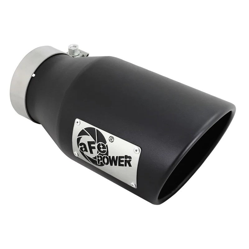 aFe Power 49T40601-B12 black 409 stainless steel diesel exhaust tip with 4-inch inlet and 6-inch outlet